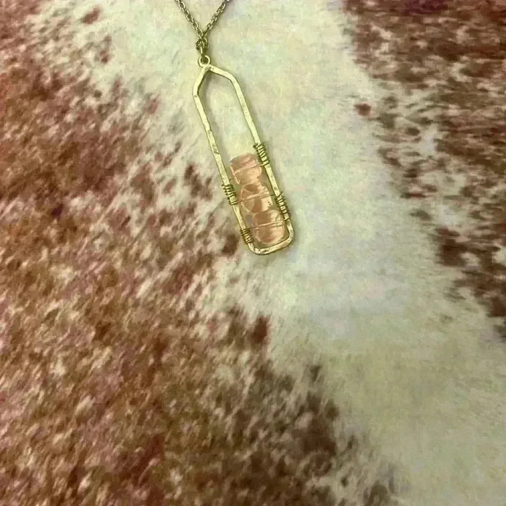 NWT Gold and Pink‎ Layered Necklace